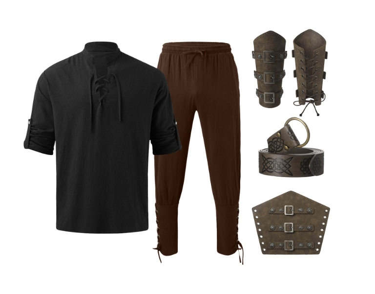 Anime Cosplay Women - 4-delige Halloween Renaissance-kostuumset voor heren, halloweenkostuums