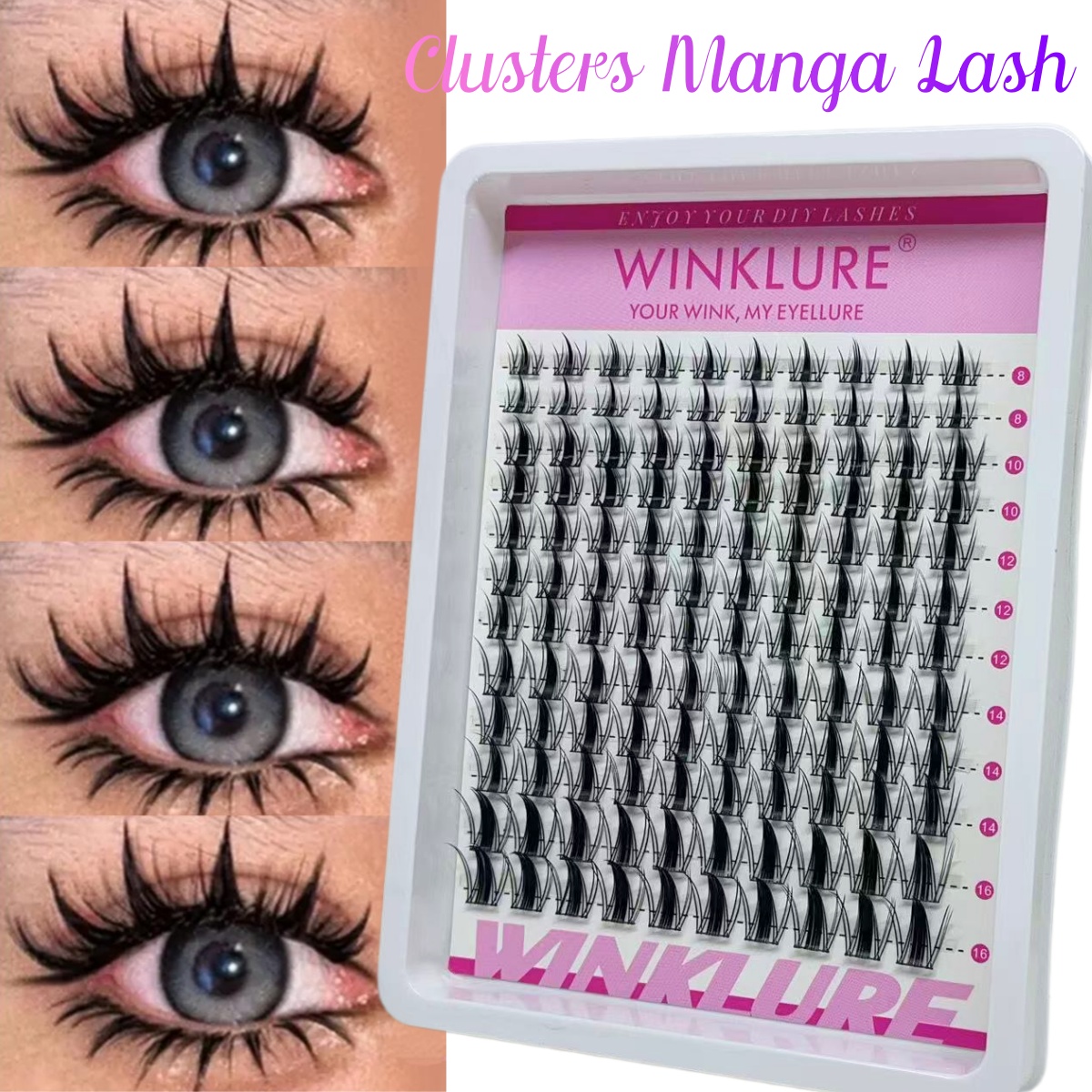Anime Cosplay Lashes - WINKLURE Manga Lash Clusters Kit Kattenwimpers