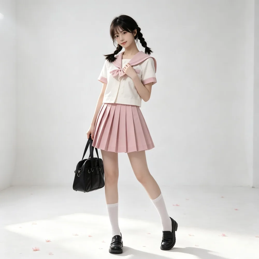 Cosplay Anime Basic - Authentieke Japanse JK matrozenpakset, basisrok met