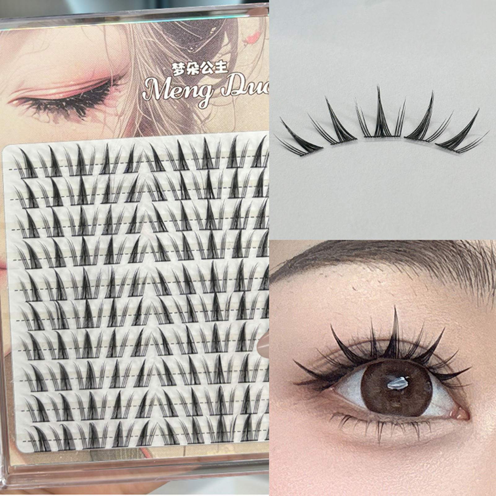 Anime Cosplay Lashes - 10 Rijen 3D Piekerige Manga Zonnebloem