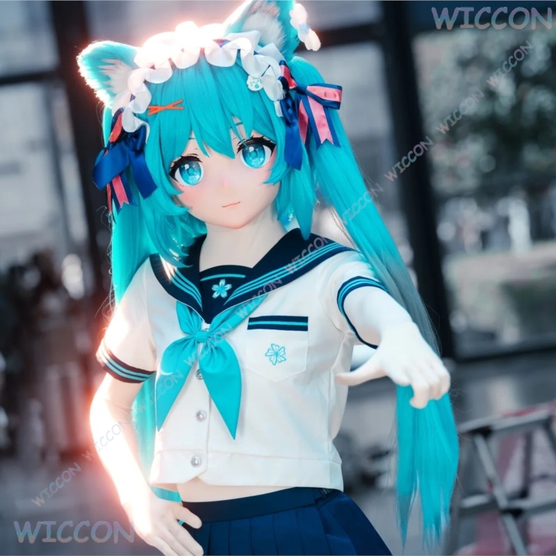 Anime Cosplay Diy - Kigurumi Vrouwelijke Gezichtsmasker Anime Game Cosplay