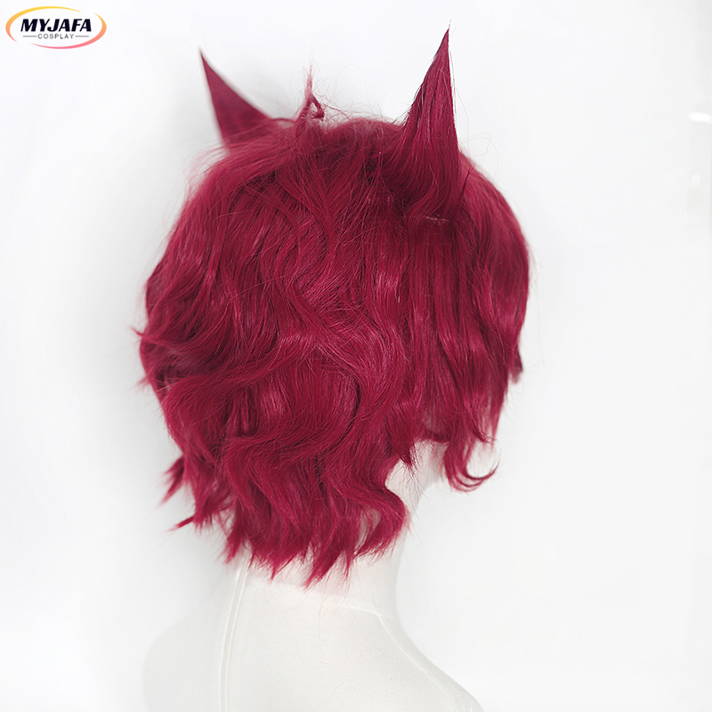 Sett Cosplay Pruik Game LOL He - Anime Cosplay Red Hair recensie en prijs