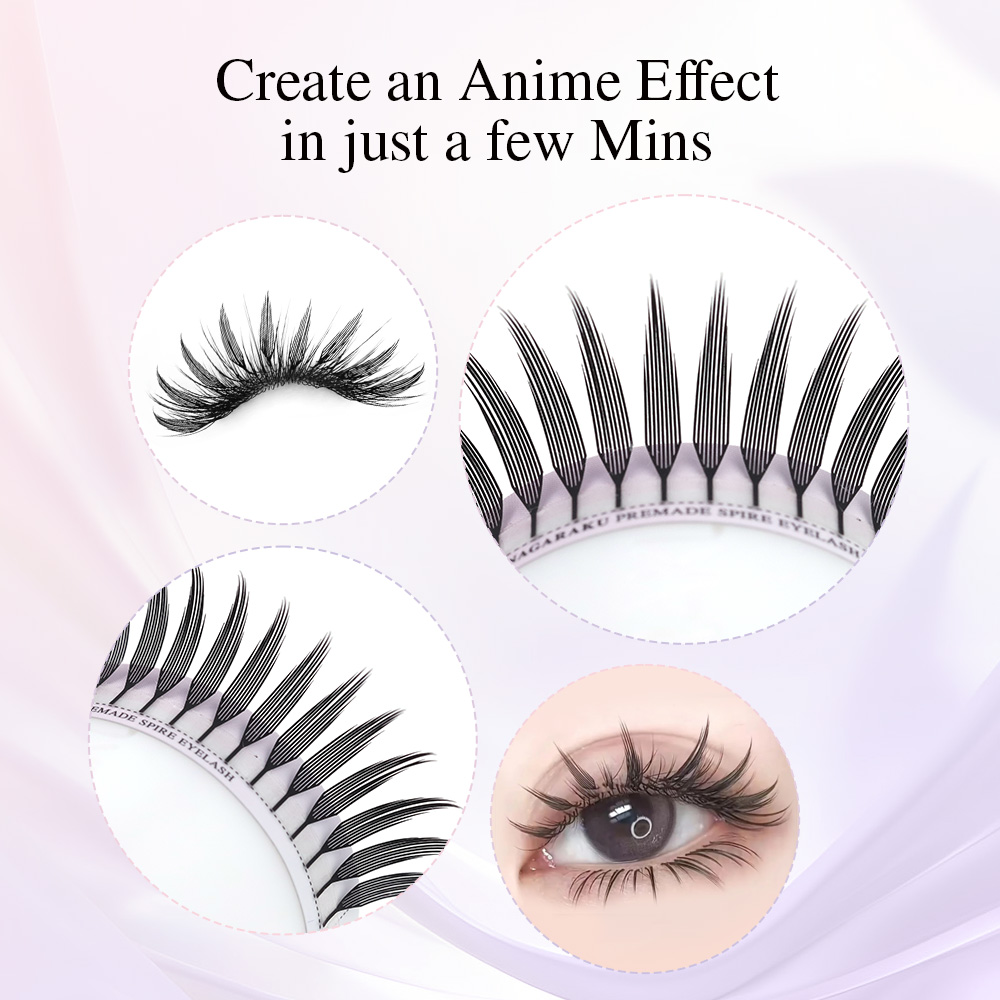 NAGARAKU Premade Spits Wimper  - Anime Cosplay Lashes recensie en prijs
