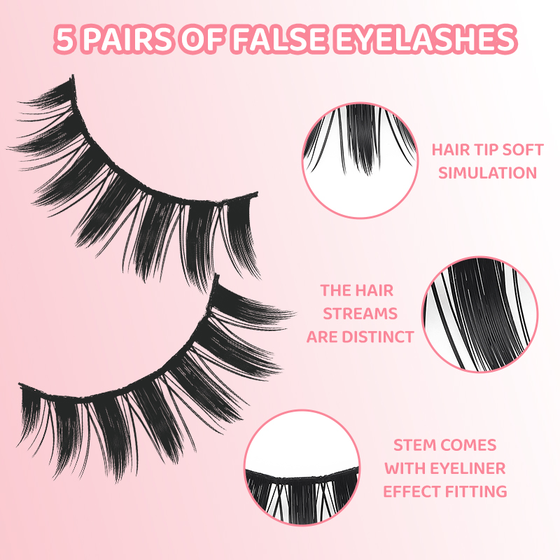 DINGSEN 5 Paar Manga Wimpers O - Anime Cosplay Lashes recensie en prijs