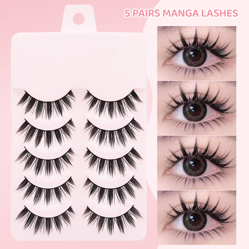 DINGSEN 5 Paar Manga Wimpers O - Anime Cosplay Lashes recensie en prijs