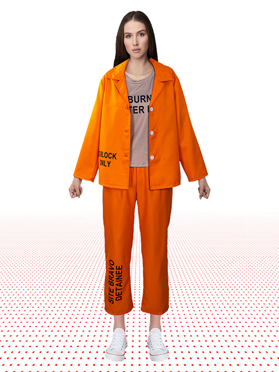 Volwassen Oranje Gevangene Uni - Anime Harley Quinn Cosplay recensie en prijs