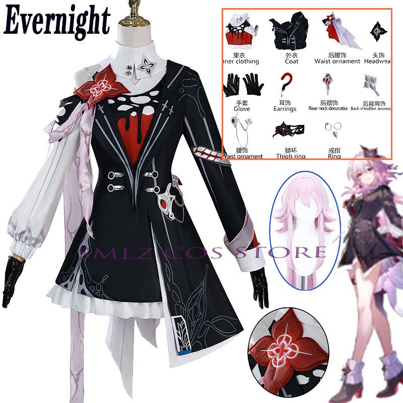 Nieuw Evernight Cosplay Honkai - Anime Cosplay Dress recensie en prijs
