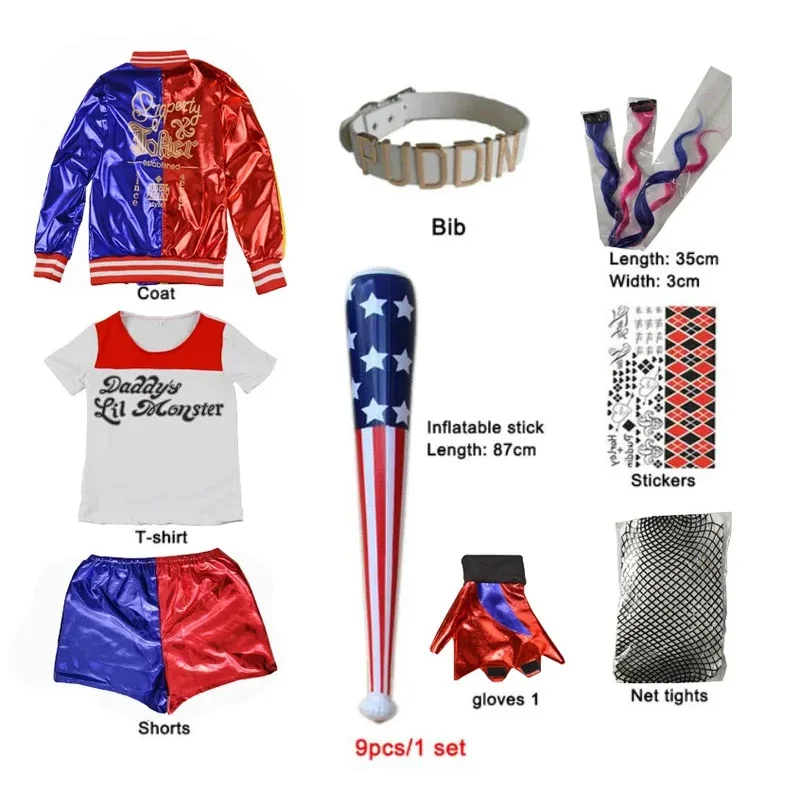 ABC123Halloween Kids Adult Cos - Anime Harley Quinn Cosplay recensie en prijs